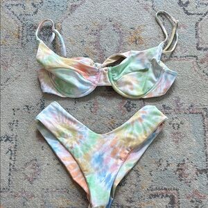 Skatie Pastel Tie-Dye Bikini Set